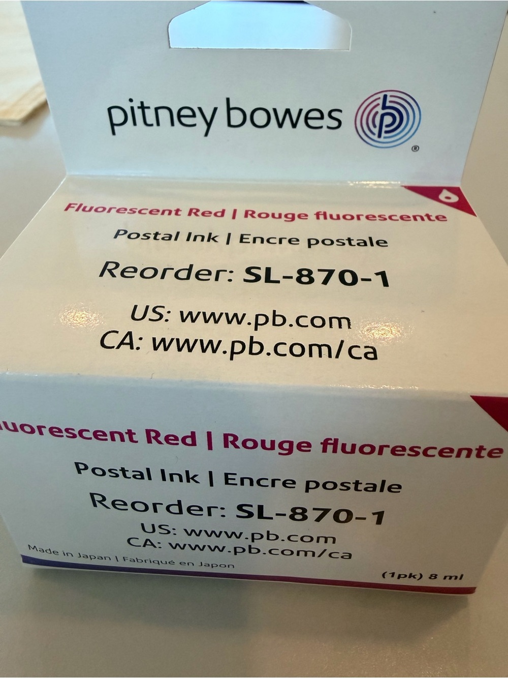 Fluorescent Red Postal Ink - SL-870-1